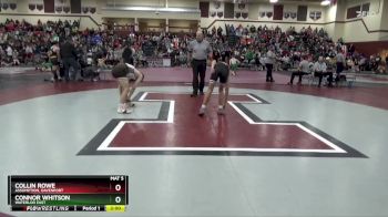 JV-15 lbs Cons. Semi - Connor Whitson, Waterloo East vs Collin Rowe, Assumption, Davenport