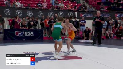 51 kg Round 1 - Domenic Munaretto, Illinois vs Arseni Kikiniou, Poway Wrestling
