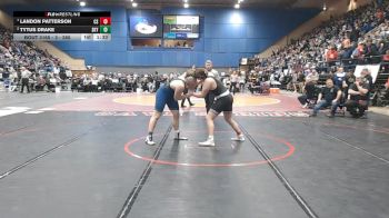 3 - 285 lbs Quarterfinal - Landon Patterson, Cave Spring vs Tytus Drake, Skyline