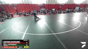 32-41 lbs Round 2 - Isaac Cartwright, Wisconsin vs Lightning Whiterabbit, Coon Rapids Mat Bandits Wrestling Club