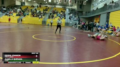 125 lbs Quarterfinal - Gemma Johnson, Forest Grove vs Isabella Quesada, Canby