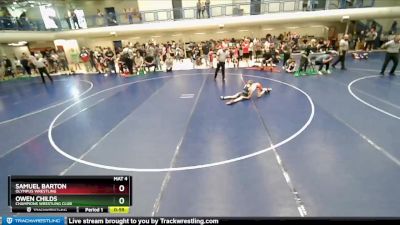 54-57 lbs Round 3 - Samuel Barton, Olympus Wrestling vs Owen Childs, Champions Wrestling Club