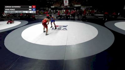 175 lbs 7th Place Match - Adrian Gutierrez, Wright Wrestling Academy vs John Perez, Madera Wrestling Club