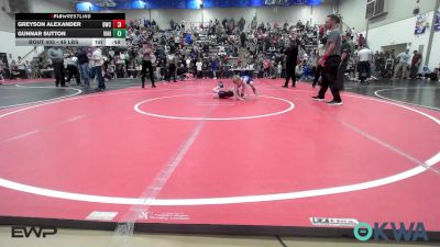 45 lbs Round Of 16 - Greyson Alexander, Berryhill Wrestling Club vs Gunnar Sutton, Vinita Kids Wrestling