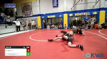 105 lbs Rr Rnd 3 - Brentley Lee, Eufaula Ironheads Wrestling Club vs Kash Thompson, Beggs Youth Wrestling Program