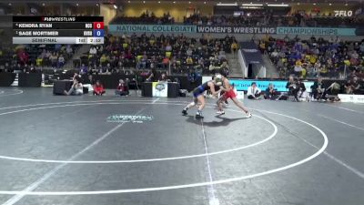 110 lbs Semifinal - Sage Mortimer, Grand Valley State vs Kendra Ryan, North Central College