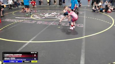68 lbs Round 3 - Christina Harmon, North Pole Wrestling Club vs Briar Oden, Soldotna Whalers Wrestling Club