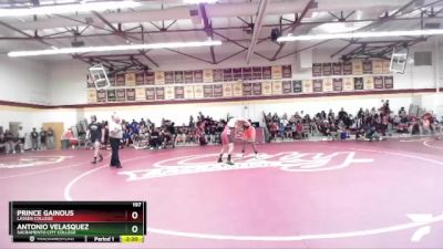 197 lbs Cons. Round 4 - Prince Gainous, Lassen College vs Antonio Velasquez, Sacramento City College