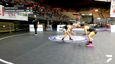 Junior Boys - 144 lbs Champ. Round 3 - Joseph Castillo, Legacy Wrestling Center vs Christopher Thompson, Ukiah High School Wrestling