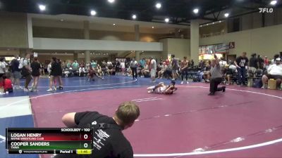 100 lbs Cons. Round 1 - Cooper Sanders, TNWA vs Logan Henry, Rayne Wrestling Club