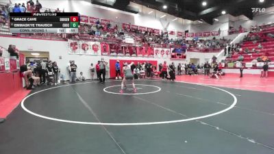 HS 125 lbs Cons. Round 1 - Emmaskye Trausch, CHOCTAW vs Grace Cave, Borger