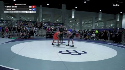 55 kg Cons. Quarters - Isaac Gibbs, Tiger Wrestling Club vs Drew West, Iowa