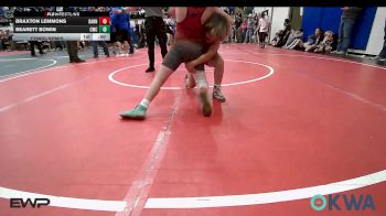 90 lbs Consolation - Braxton Lemmons, Barnsdall Youth Wrestling vs Bearett Bowin, Columbus Wrestling Club