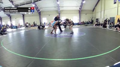 138 lbs Round 4 - Talea Guntrum, Unattached vs Olivia Lapoint, D`Youville University
