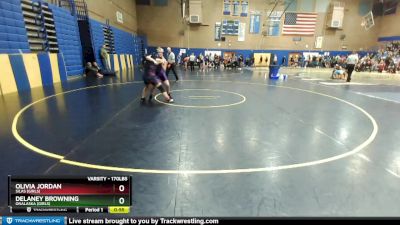 170lbs Cons. Round 1 - Delaney Browning, Onalaska (Girls) vs Olivia Jordan, Silas (Girls)