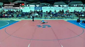 120 lbs 3rd Place Match - Zaeda DeWolf, Casa Grande Union High School vs Natalie Gregory, Coolidge High School