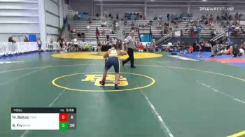 110 lbs Prelims - Matej Belicic, Team Nauman Black vs Blake Fry, Buffalo Valley Wrestling Club Elem