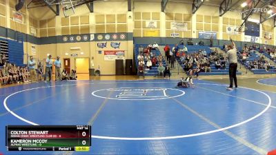 49 lbs Round 1 (8 Team) - Colton Stewart, Indian Creek Wrestling Club (S) vs Kameron McCoy, Alphas Wrestling