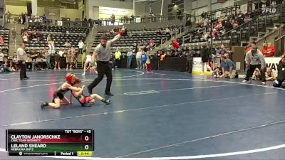 45 lbs Cons. Round 2 - Leland Sheard, Nebraska Boyz vs Clayton Janorschke, CIWC Team Intensity