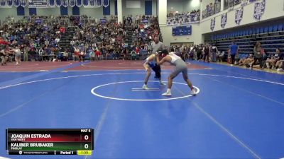 113 lbs Champ. Round 1 - Joaquin Estrada, Van Wert vs Kaliber Brubaker, FINDLAY