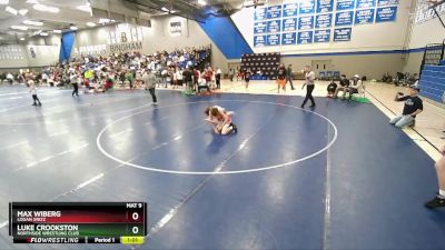 120 lbs Quarterfinal - Max Wiberg, Logan Grizz vs Luke Crookston, Northside Wrestling Club