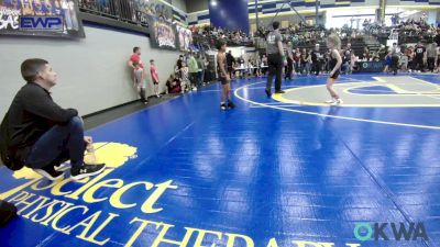 49 lbs Quarterfinal - Preslie Dickerson, Blue Devil Wrestling vs Orlando Hernandez, Lone Grove Takedown Club