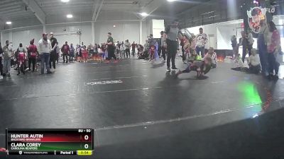 50 lbs 1st Place Match - Clara Corey, Carolina Reapers vs Hunter Autin, Backyard Brawlers