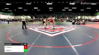 285 lbs Round Of 32 - Zachary Evans, PA vs Liam Akers, NJ