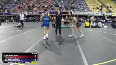 124 lbs Round 1 (16 Team) - Carolina Rios, Texas Wesleyan vs Alyssa Randles, University Of Providence