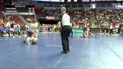 1A-106 lbs Cons. Round 4 - Jack Gogel, Lisbon vs Carver Hinz, Jesup