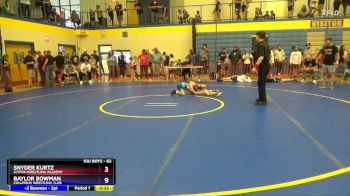 63 lbs Round 3 - Snyder Kurtz, SlyFox Wrestling Academy vs Baylor Bowman, Columbus Wrestling Club