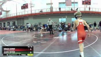 65 lbs 7th Place Match - Kasen Nevins, DeKalb County Wrestling Club vs Grace Harris, Leo Wrestling Club