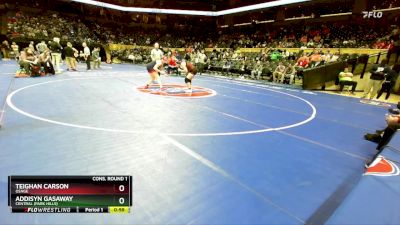 155 Class 1 lbs Cons. Round 1 - Teighan Carson, Osage vs Addisyn Gasaway, Central (Park Hills)