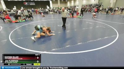 120 lbs Champ. Round 3 - Kayden Eller, Flat Earth Wrestling Club vs Jax Fuhrman, M2 Training Center