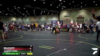 56 lbs Quarterfinals (8 Team) - Kellan Smith, Belding Orange vs Cameron Harris, BadBass