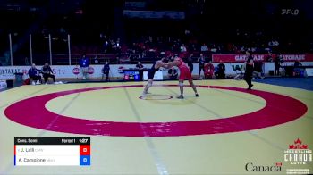 80kg Cons. Semi - Justin Lalli, Canadian Mal Wrestling vs Anthony Campione, Montreal NTC / Loyola HS