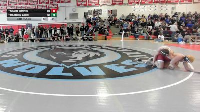 138 lbs 5th Place - Gavin Winnie, Spaulding vs Camden Ayer, Champlain Valley