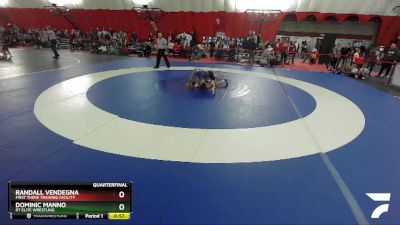 106 lbs Quarterfinal - Dominic Manno, RT Elite Wrestling vs Randall Vendegna, First There Training Facility