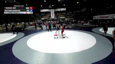 132 lbs Cons. Round 3 - Manuel Ruiz, Monterey High School Wrestling vs Matthew Gonzales, San Fernando High School Wrestling