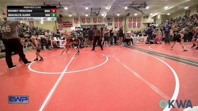 49 lbs Consi Of 8 #2 - Rodney Bencoma, Warhorse Wrestling Club vs Gracelyn Alber, Barnsdall Youth Wrestling