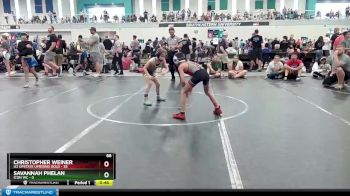 68 lbs Round 6 (8 Team) - Savannah Phelan, Icon WC vs Christopher Weiner, U2 Upstate Uprising Gold