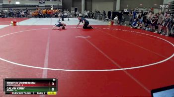 65 lbs Quarterfinals (8 Team) - Timothy Zimmerman, LPGE/B Wolves vs Calvin Kirby, Bemidji
