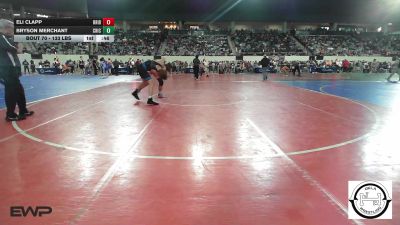 133 lbs Consi Of 16 #2 - Eli Clapp, Bridge Creek Wrestling vs Bryson Merchant, Chickasha Wrestling