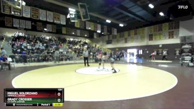 120 lbs Cons. Round 2 - Grady Crosser, La Costa Canyon vs Miguel Solorzano, Temescal Canyon