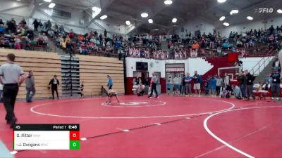 45 lbs 3rd Place Match - Jackson Dwigans, Monrovia Wrestling Club vs Grayson Ritter, Wabash Apache Wrestling Club