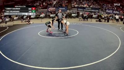 G 107 lbs 1st Place Match - Chevy Coleman, Sam Houston Girls vs Lily Velasquez, Lafayette Girls