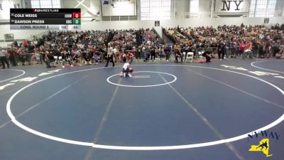 66 lbs Cons. Round 2 - Dawson Press, Gowanda Wrestling Club vs Cole Weiss, Long Beach Gladiators Wrestling