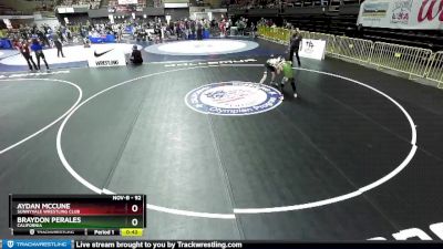 92 lbs Champ. Round 1 - Aydan McCune, Sunnyvale Wrestling Club vs Braydon Perales, California