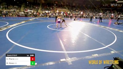 64 lbs Consi Of 16 #1 - Henry Pharis, Dakota Boyz Wrestling Club vs Malachi Rowe, Ark City Takedown