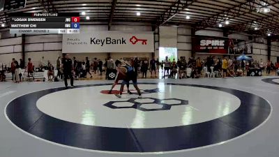 65 kg Champ. Round 2 - Logan Swensen, Jackrabbit Wrestling Club vs Matthew Chi, Ranger Wrestling Club